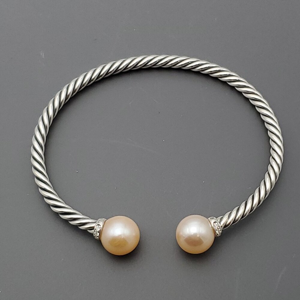 David Yurman Bracelet with Pink Pearls & Diamonds